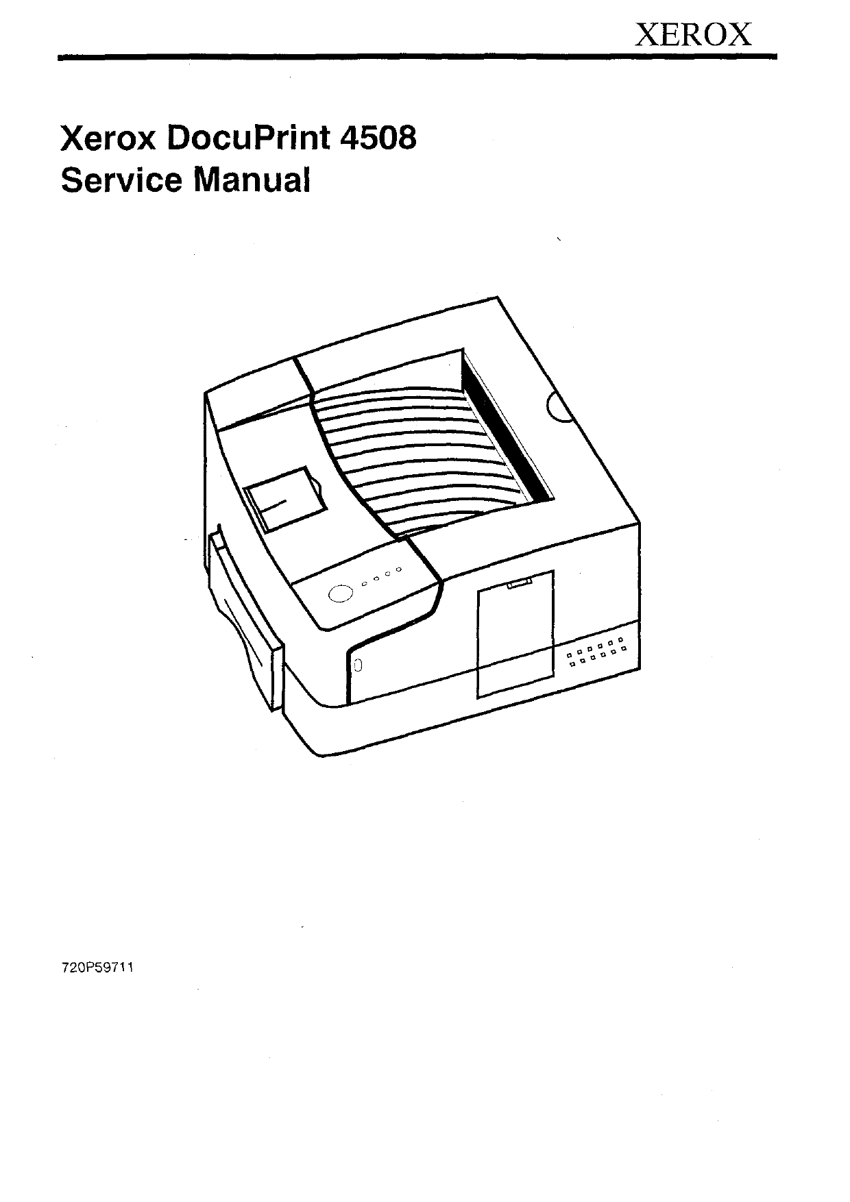 Xerox DocuPrint 4508 Parts List and Service Manual-1